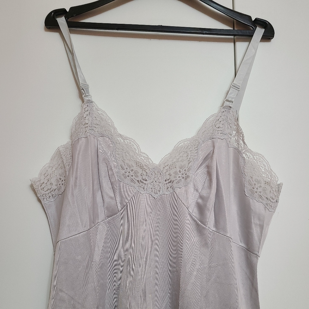 S grey negligee slip vintage